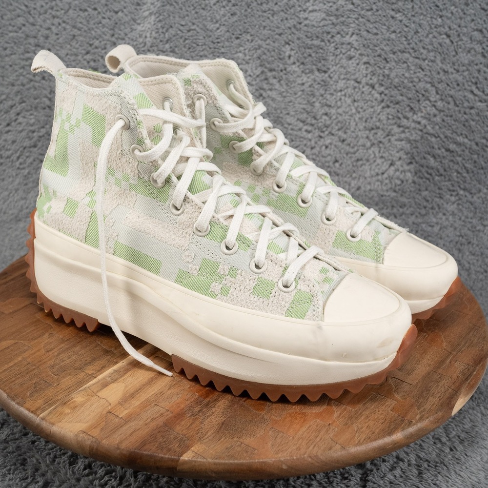 Converse Run Star Hike Mens 10 White Excellent Crafted Jacquard 172715C